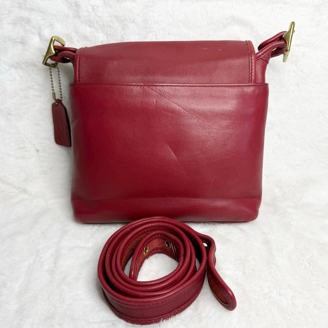 Vintage Coach y2k Red Legacy Companion Flap Crossbody Shoulder Bag