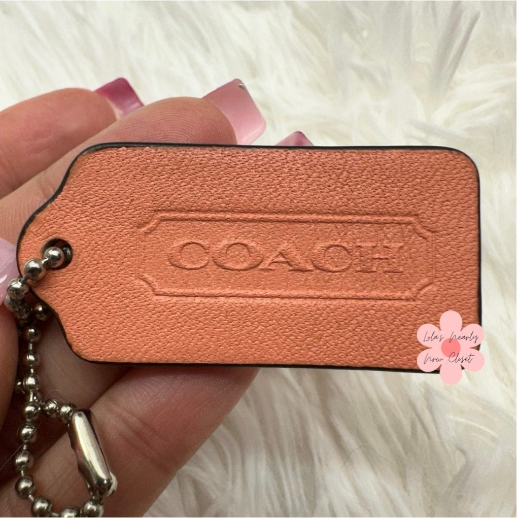 1.5" COACH Legacy Fob Bag Charm Hang tag Hangtag