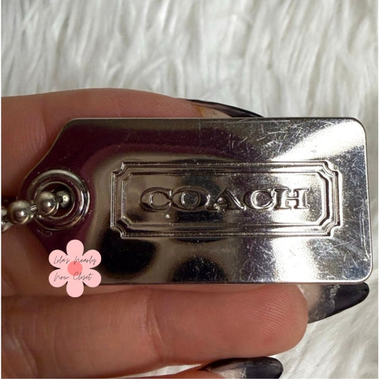1.5" y2k COACH Vintage Fob Bag Charm Hang tag Hangtag