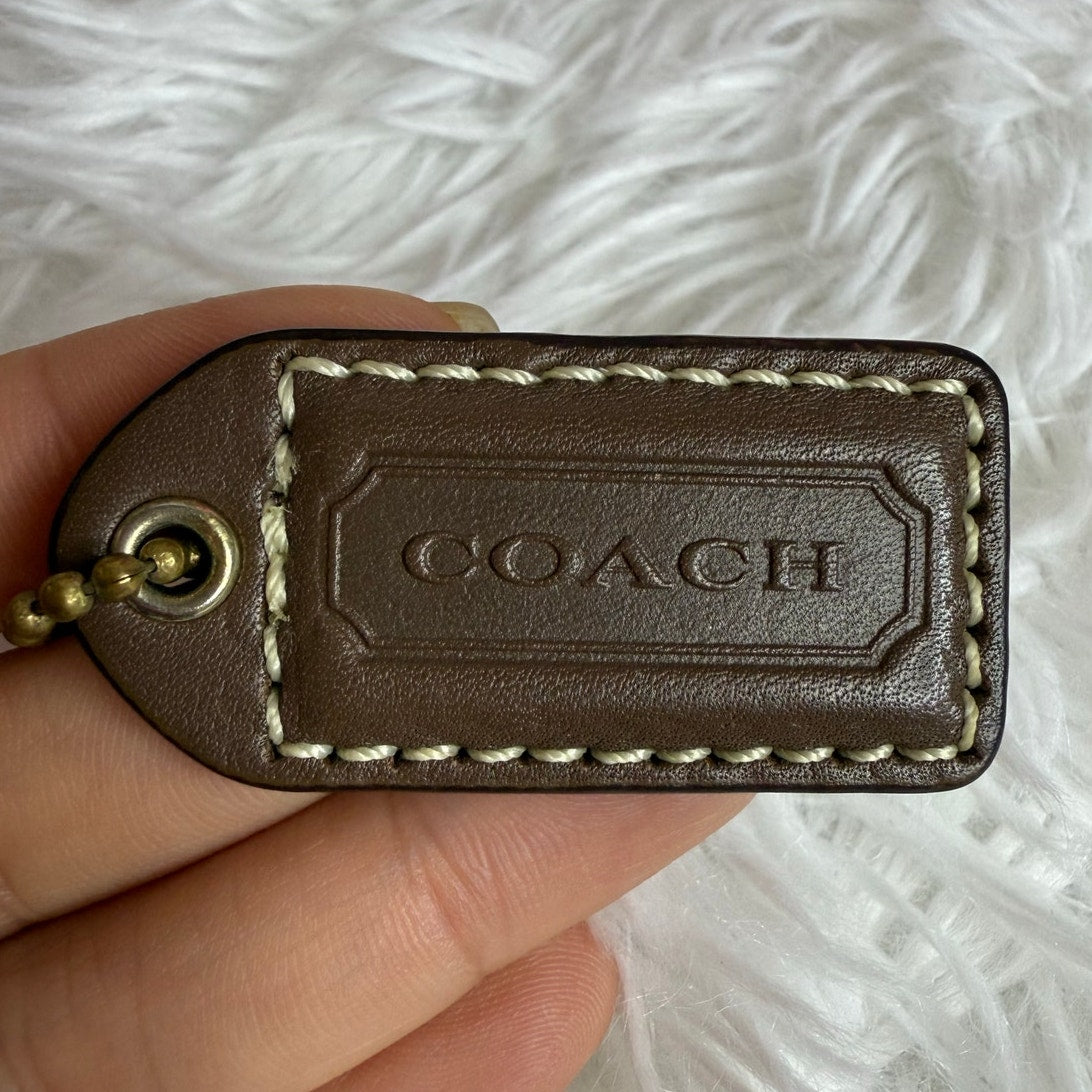1.5" COACH  Fob Bag Charm Hang tag Hangtag