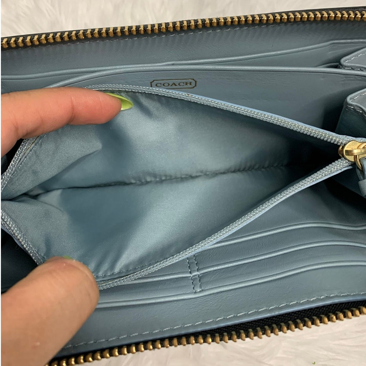 y2k Coach Double Buckle Black Wallet