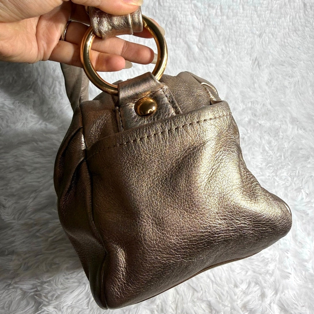 Coach Parker Metallic Leather Shoulder Bag