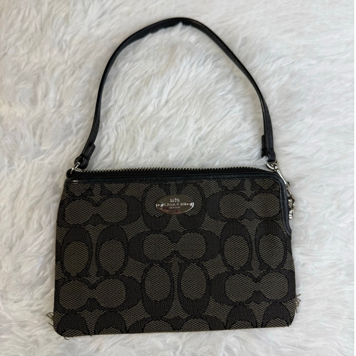 SALE Coach Black Gray Wristlet