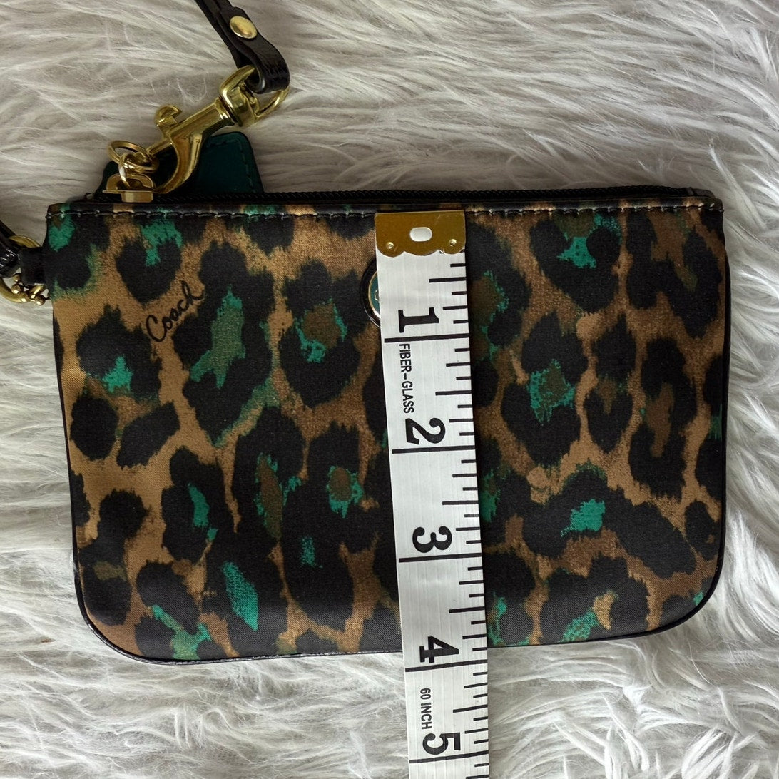 COACH y2k Cheetah Print Poppy Wristlet