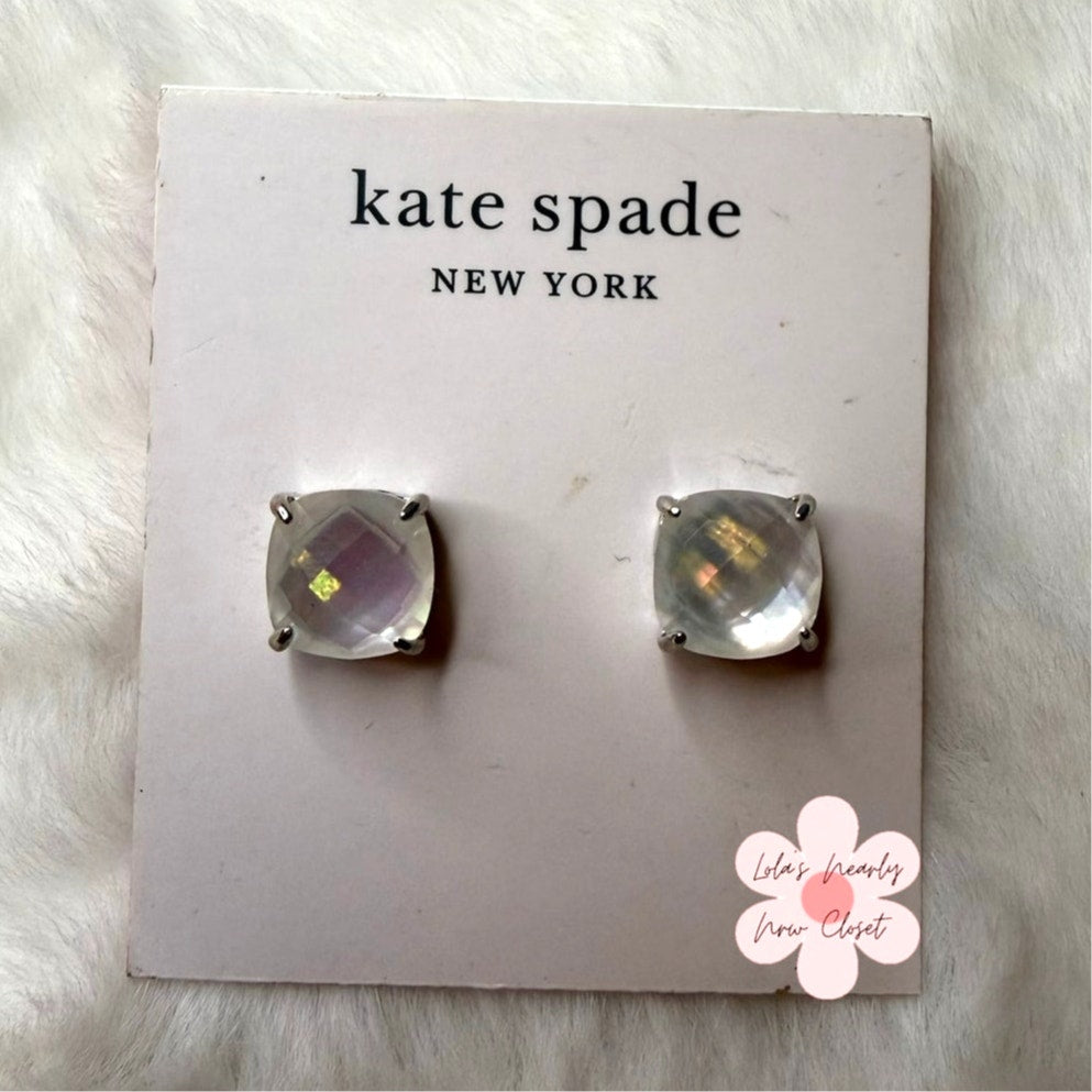 NWT Kate Spade New York Cream Clear Earrings