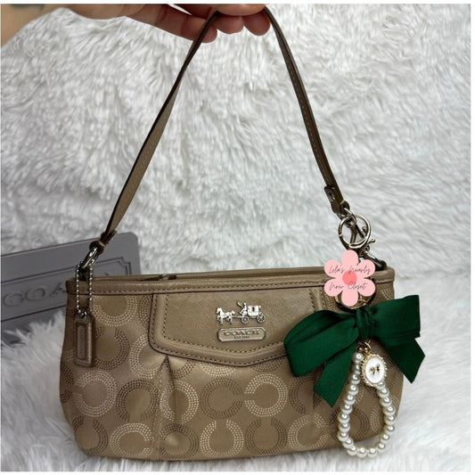 COACH y2k Signature Canvas Wristlet Mini Purse