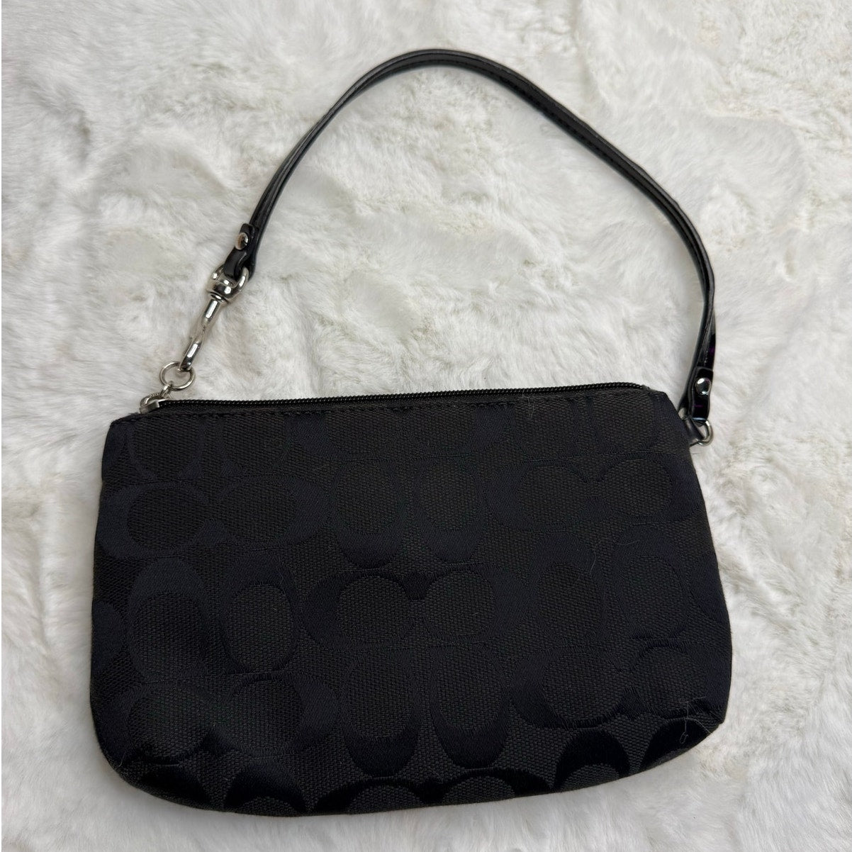 Coach Turlock Black Signature Wristlet