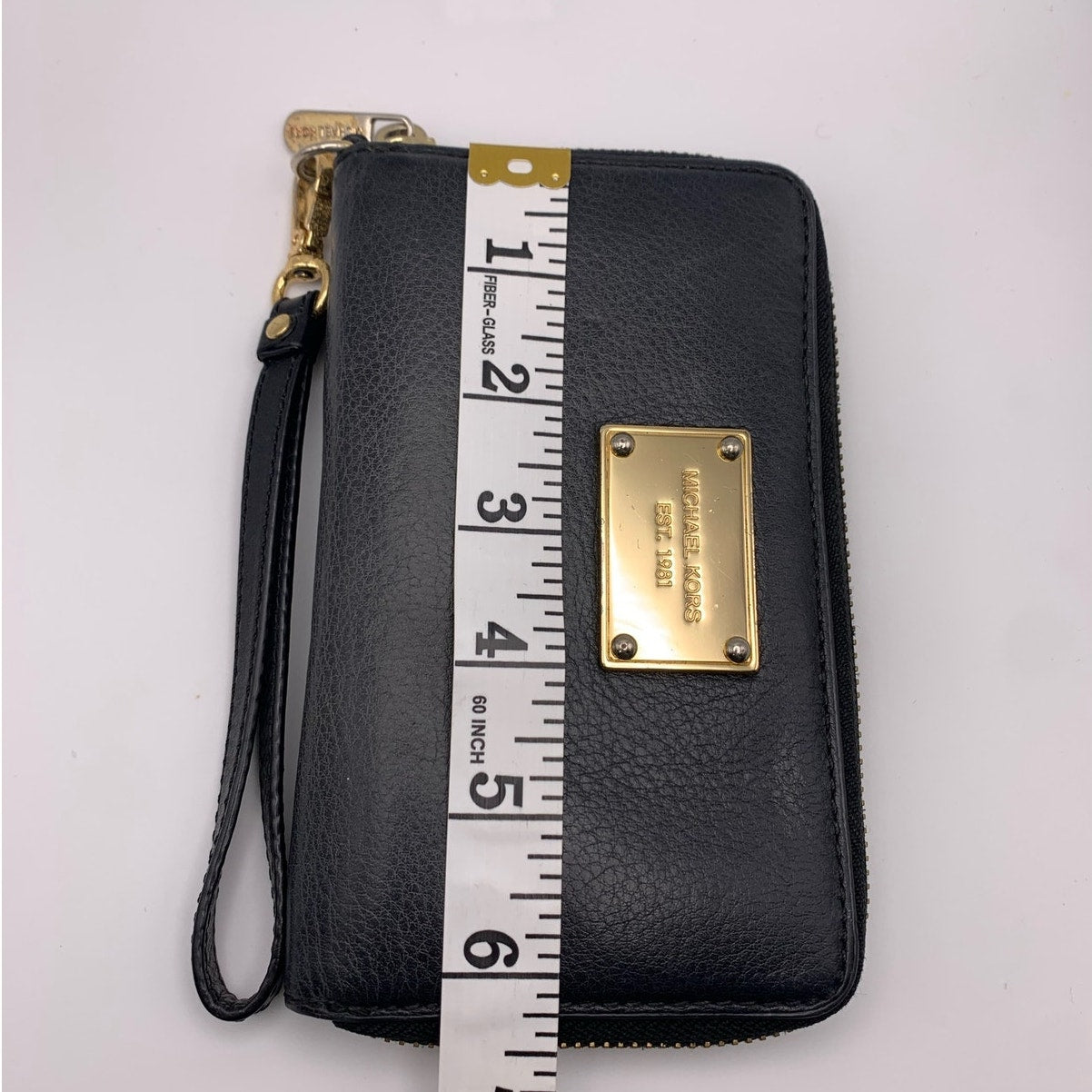 Michael Kors Black Zip Around wallet with Phone Holder