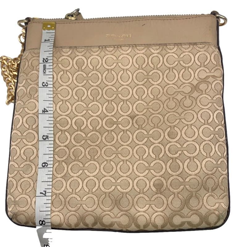 COACH Signature Canvas Crossbody with Chain Crossbody Strap