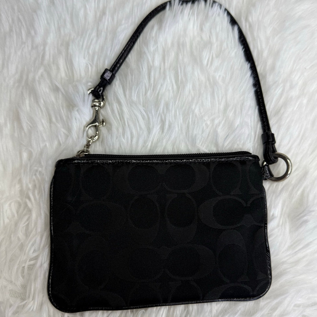 COACH Poppy Black Wristlet
