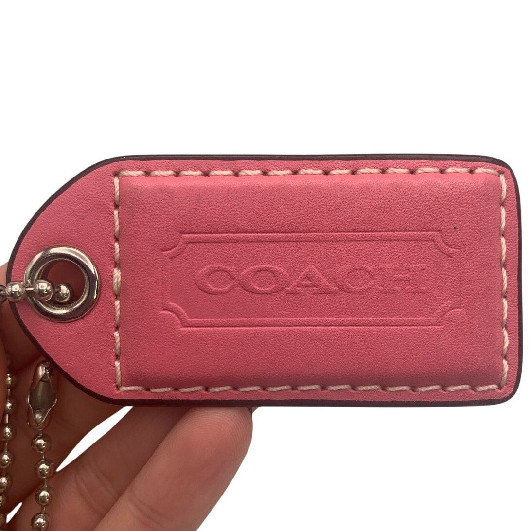 2.5" y2k COACH Vintage Fob Bag Charm Hang tag Hangtag