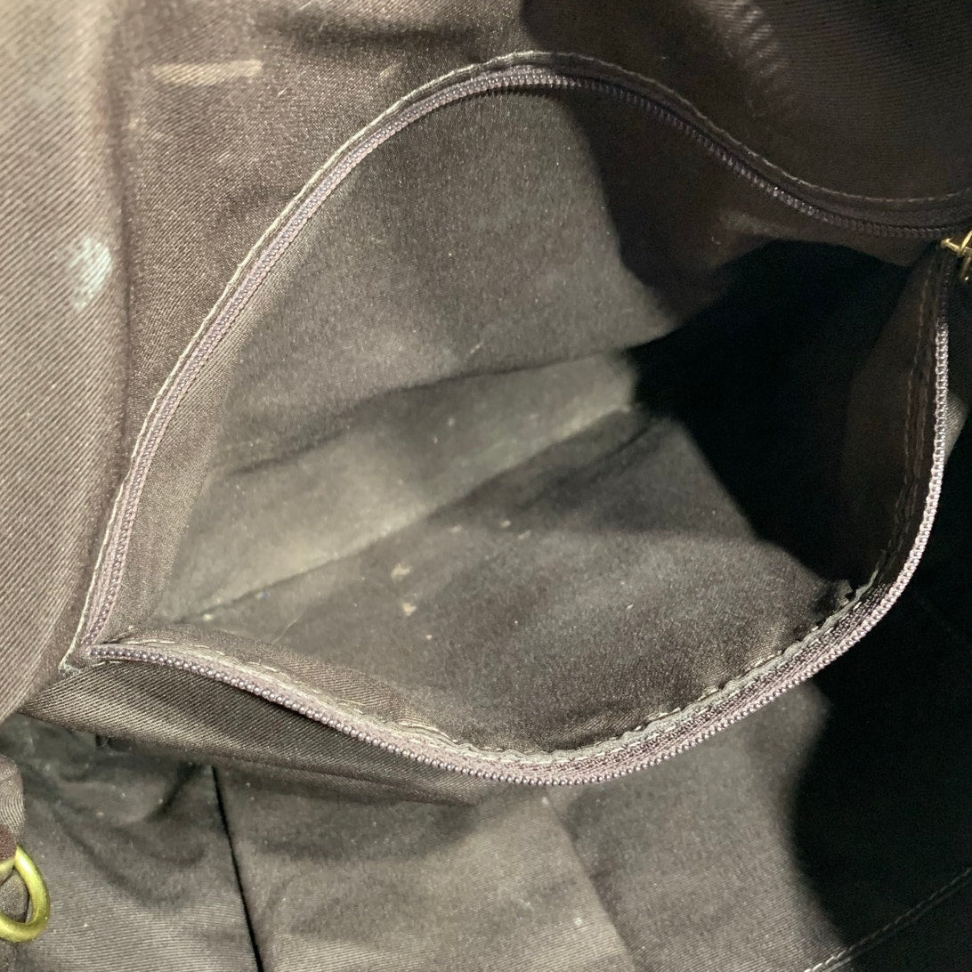 Y2K Coach Signature Jacquard Brown Cream Hobo #12190 shoulder bag