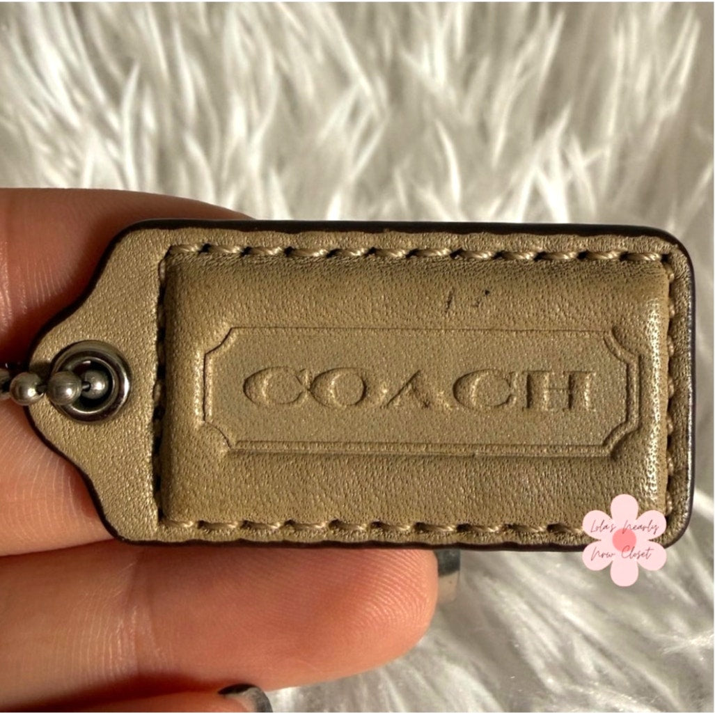 1.5" COACH Fob Bag Charm Hang tag Hangtag