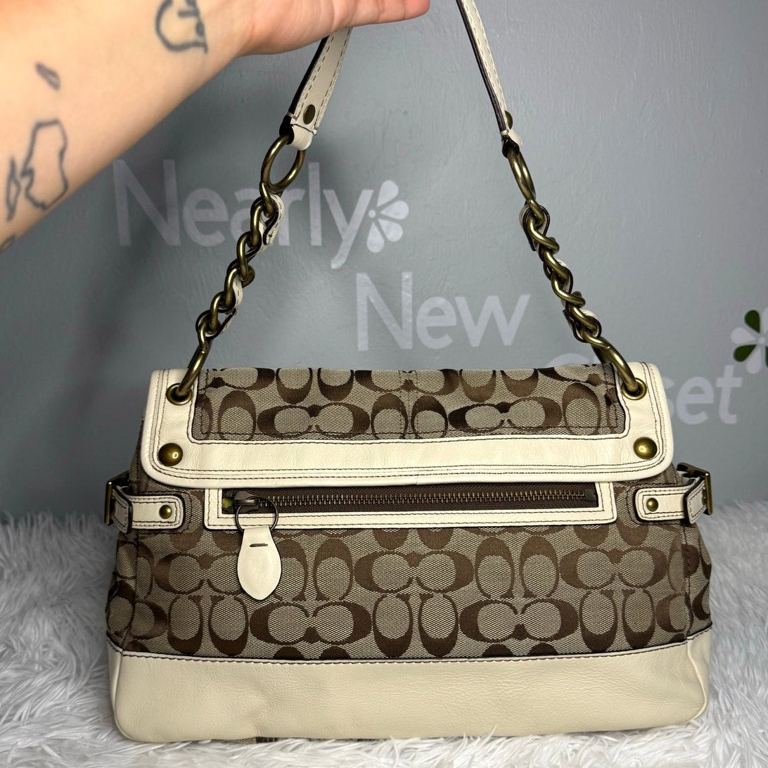 y2k COACH Legacy 2007 Leigh Turnlock Shoulder Bag