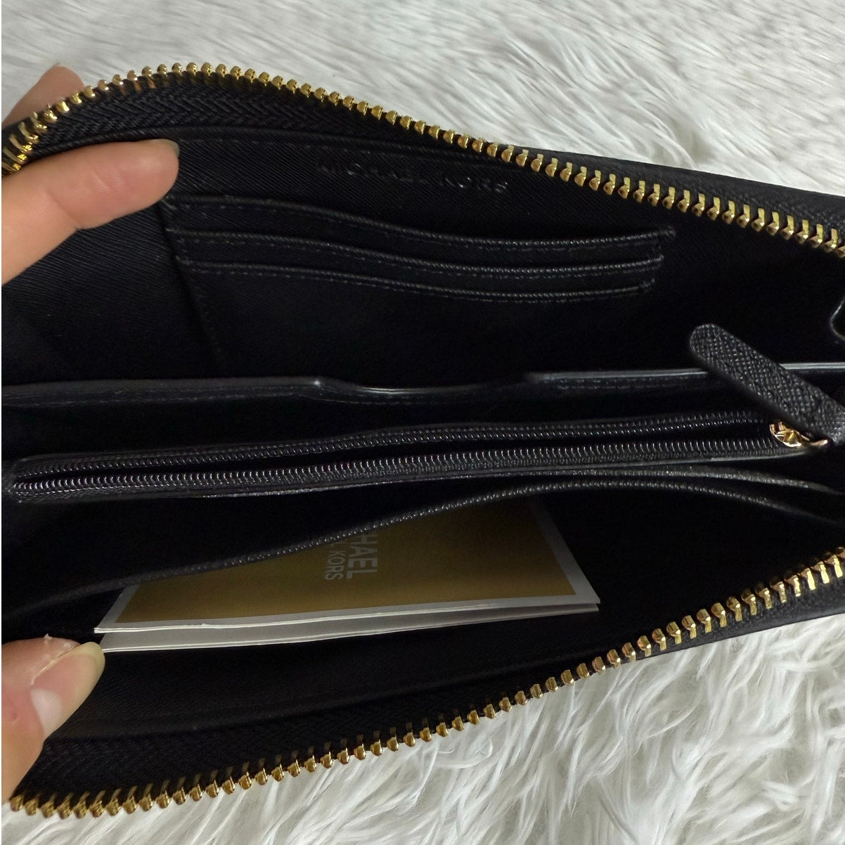 NWOT Michael Kors Black Zip Around Wallet