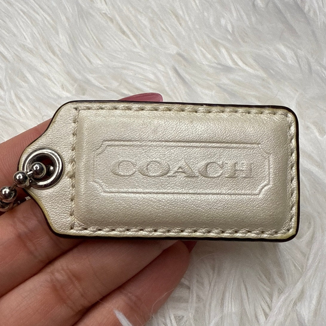 2" COACH ivory Fob Bag Charm Hang tag Hangtag