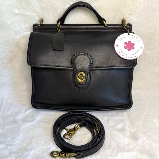 Vintaged Coach Willis 9927 Navy Top Handle Crossbody Shoulder Bag