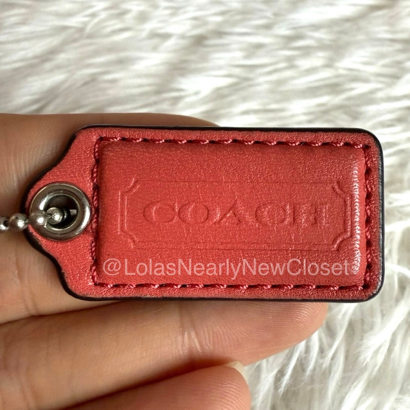 1.5" COACH Fob Bag Charm Hang tag Hangtag