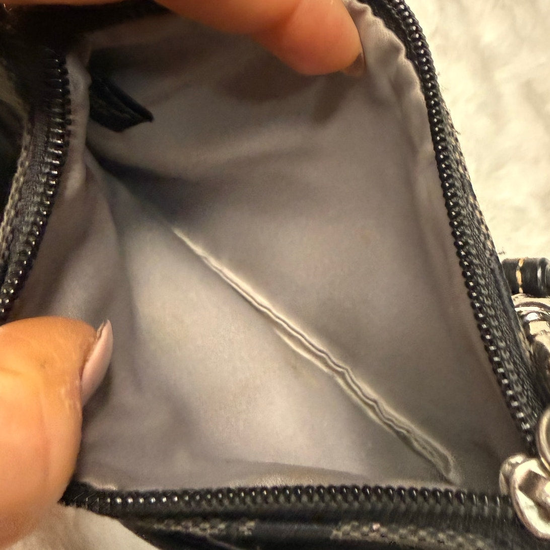 Coach Black Signature Canvas Wristlet