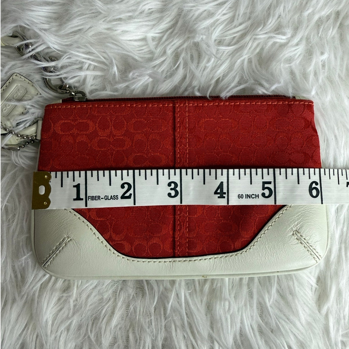Vintage COACH y2k soho Red Canvas Wristlet