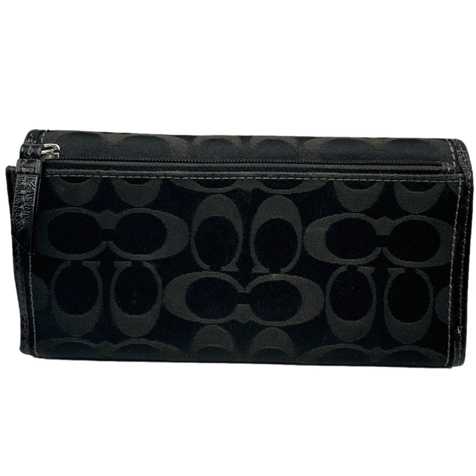 COACH Black Signature Canvas Wallet