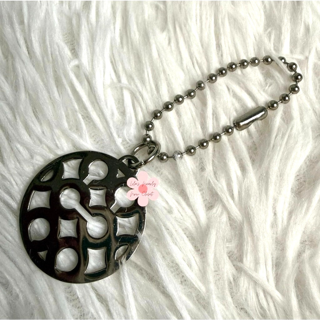1.5" COACH Circle Script Fob Bag Charm Hang tag Hangtag