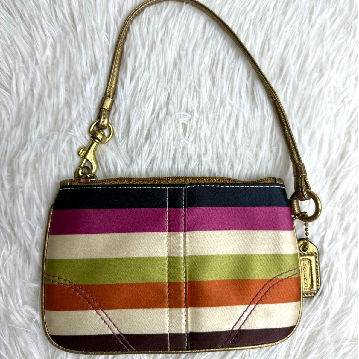 y2k COACH Legacy Multicolor Wristlet
