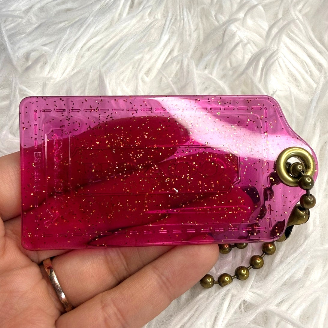 3" COACH Poppy Fob Bag Charm Hang tag Hangtag