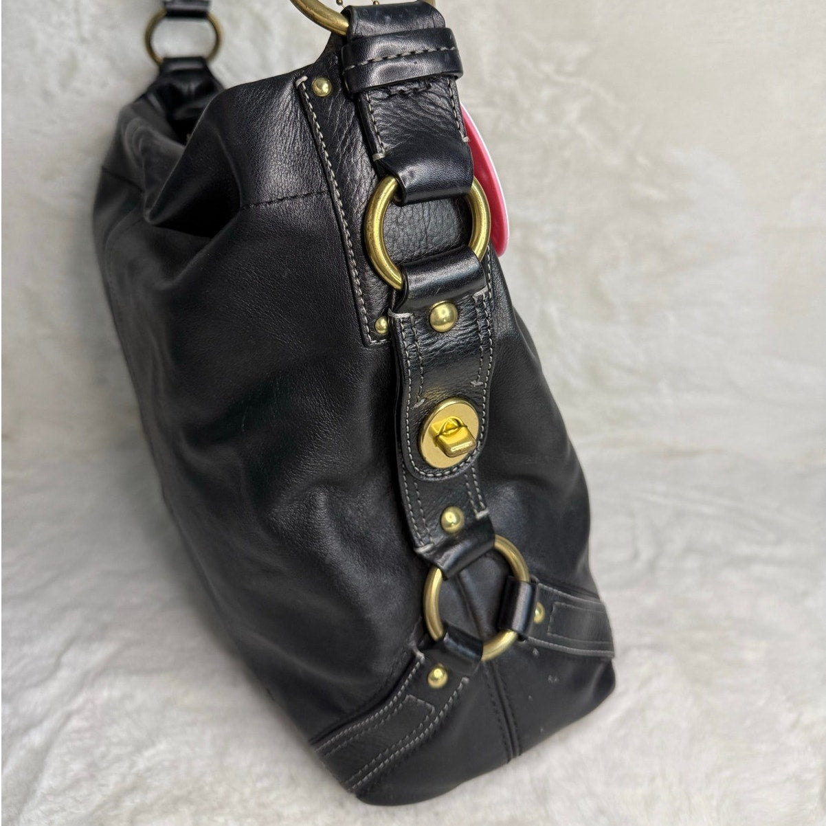 y2k Coach Black Carly Hobo Large Shoulder Bag