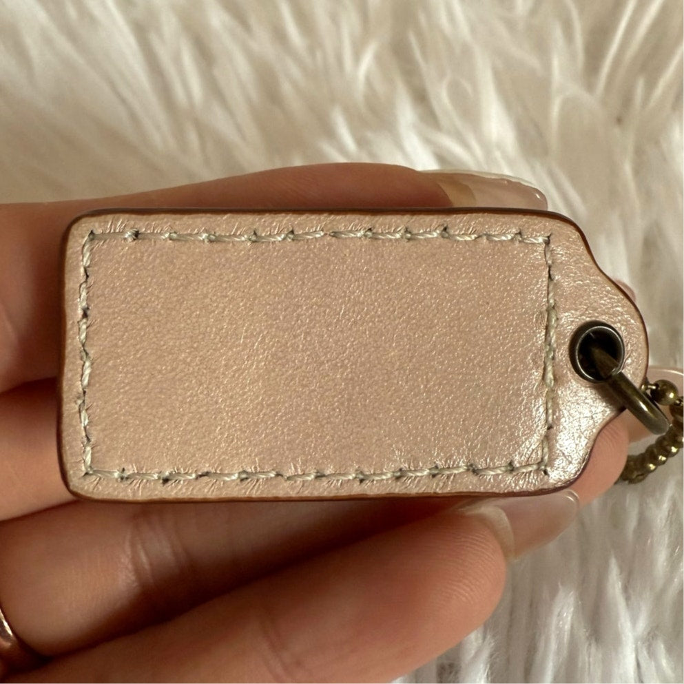 1.5" COACH Fob Bag Charm Hang tag Hangtag