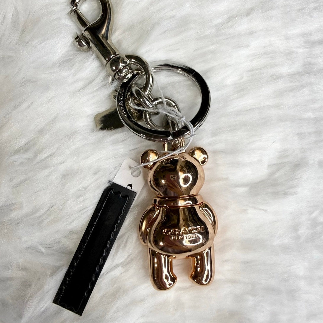 NWT Coach 3D Teddy Bear Bag Charm