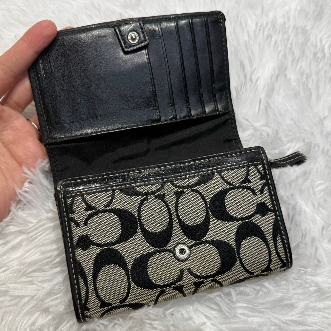 Coach Black Signature Wallet