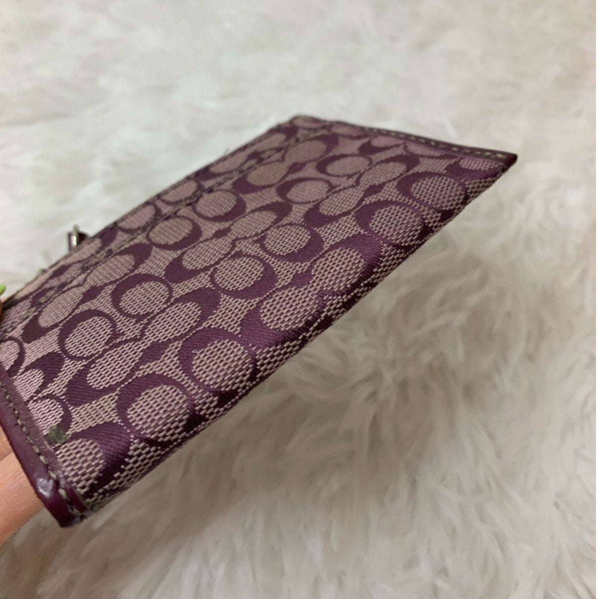 y2k Coach Purple Card Holder Coin Purse Wallet
