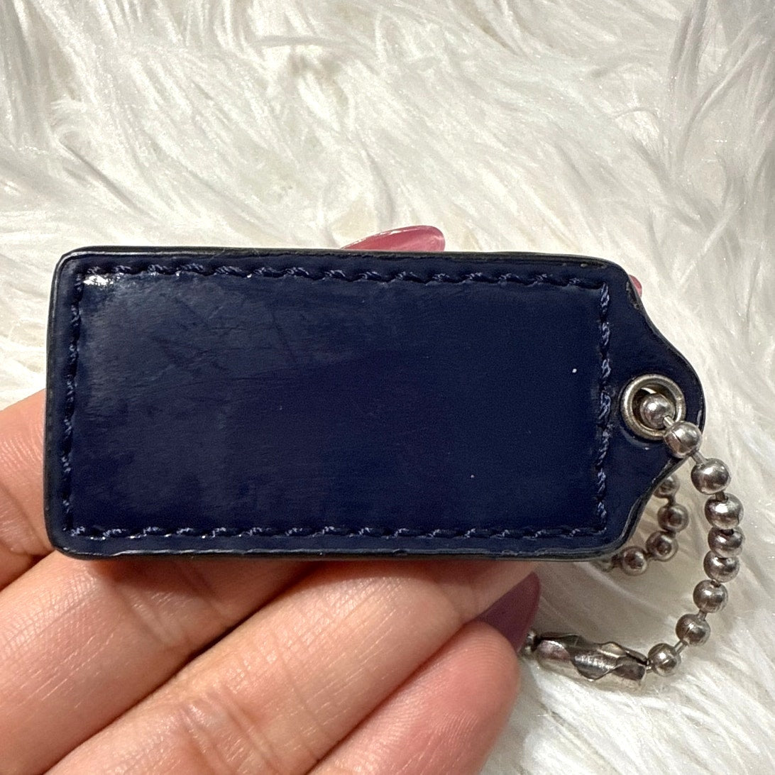 2" COACH Patent Leather Fob Bag Charm Hang tag Hangtag