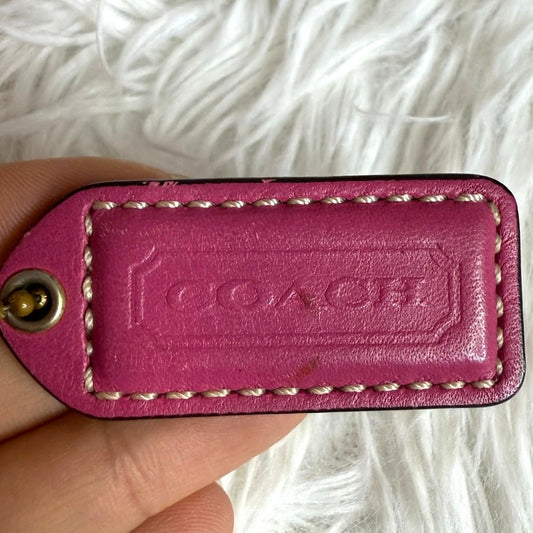 1.5" y2k COACH Vintage Fob Bag Charm Hang tag Hangtag