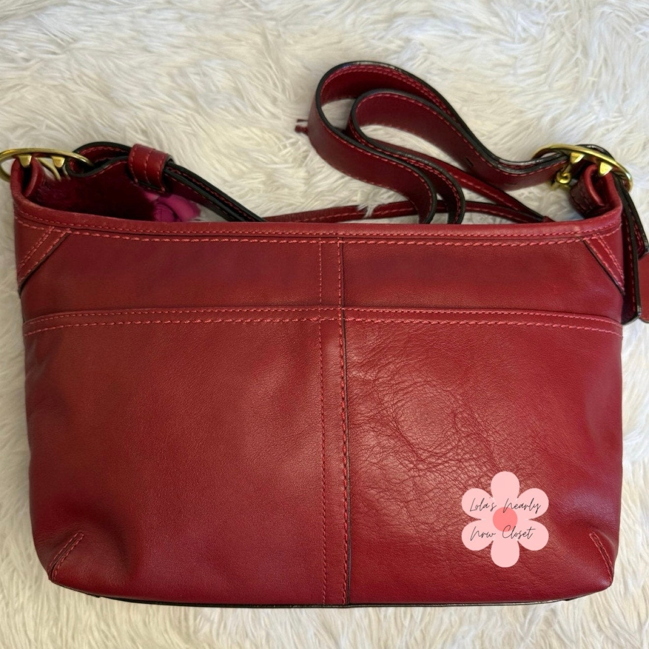 y2k COACH Legacy Red Crossbody Shoulder Bag