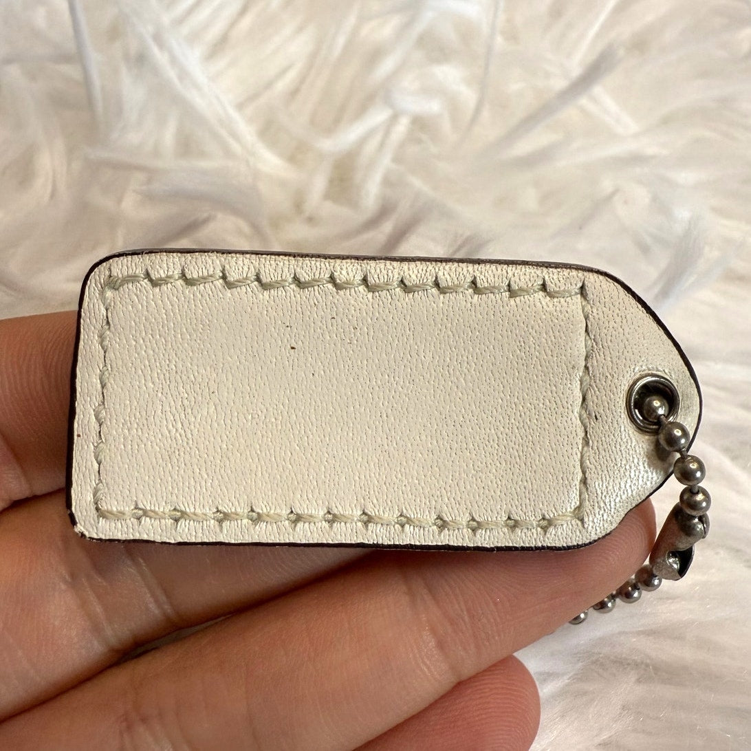 1.5" Vintage COACH y2k Fob Bag Charm Hang tag Hangtag