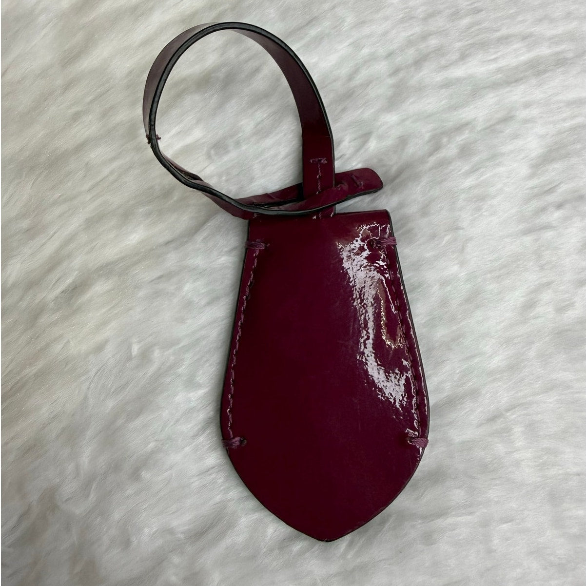 Coach Ring Patent Leather Bag Charm Key Fob