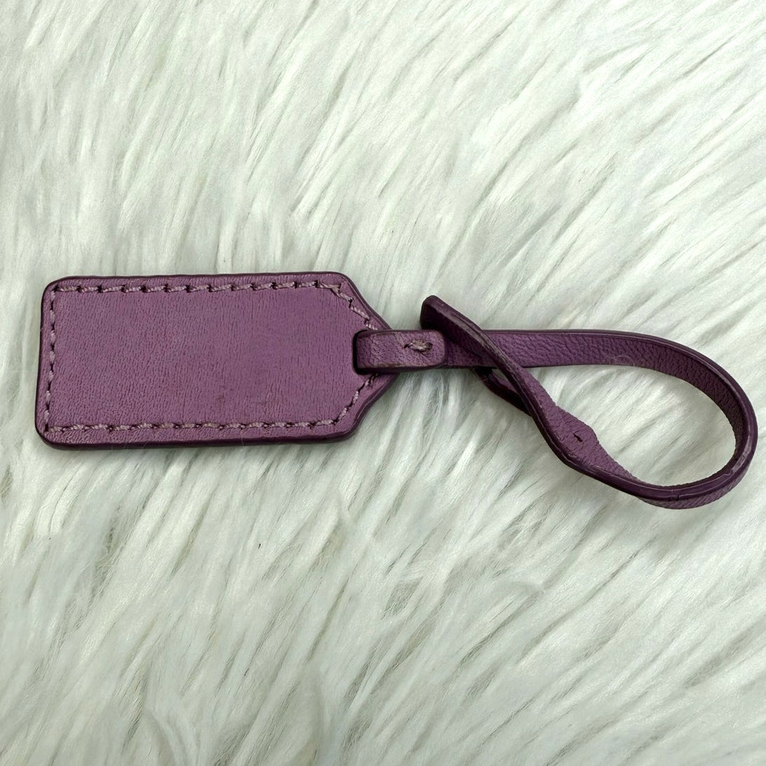 Coach Lavender Bag Charm Hang Metal Tag Key Fob