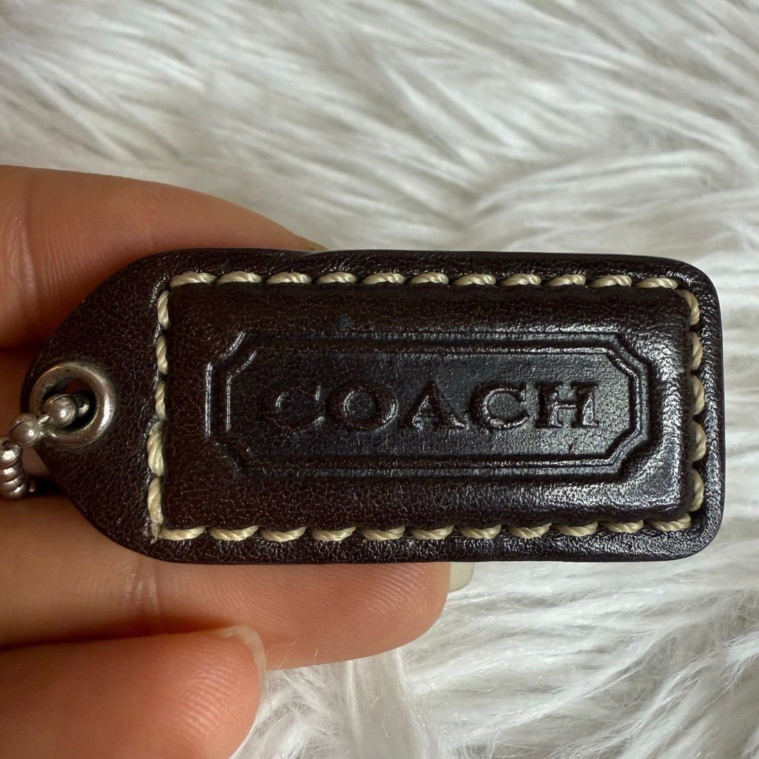 1.5" y2k COACH Vintage Fob Bag Charm Hang tag Hangtag