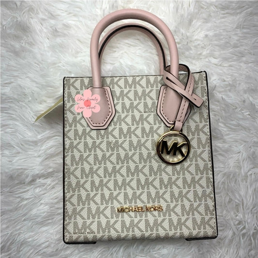 NWT Michael Kors Mercer Extra-Small Logo and Leather Crossbody Bag