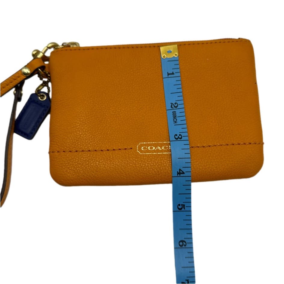 COACH Orange Wristlet