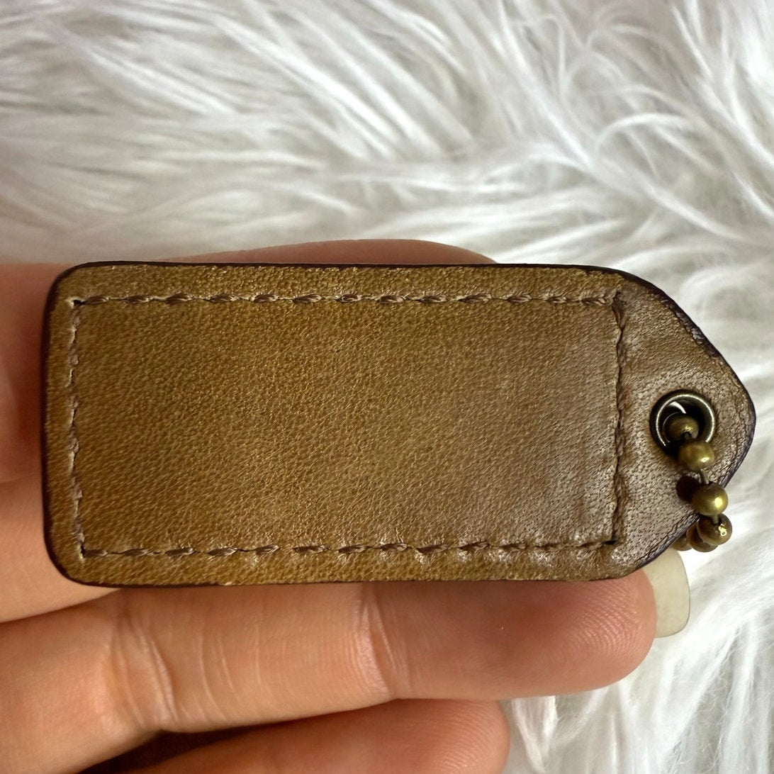 1.5" y2k COACH Suede Fob Bag Charm Hang tag Hangtag