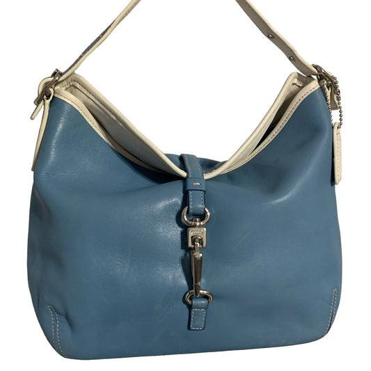 Vintage Y2k COACH Hampton Clip Blue Hobo Shoulder Bag