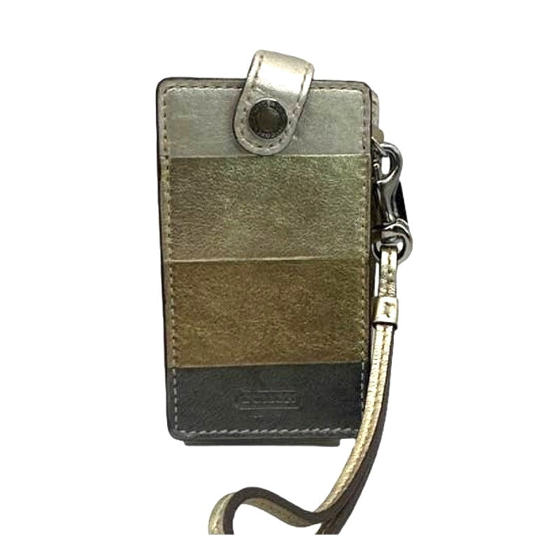 Vintage COACH Ipod Mini Player Metallic Block Case Wristlet Limited Edition