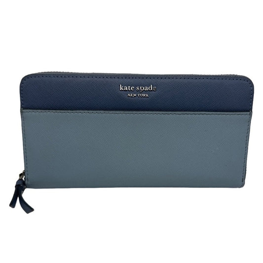 KATE SPADE New York Blue and light Blue Cameron LG Zip Around Wallet