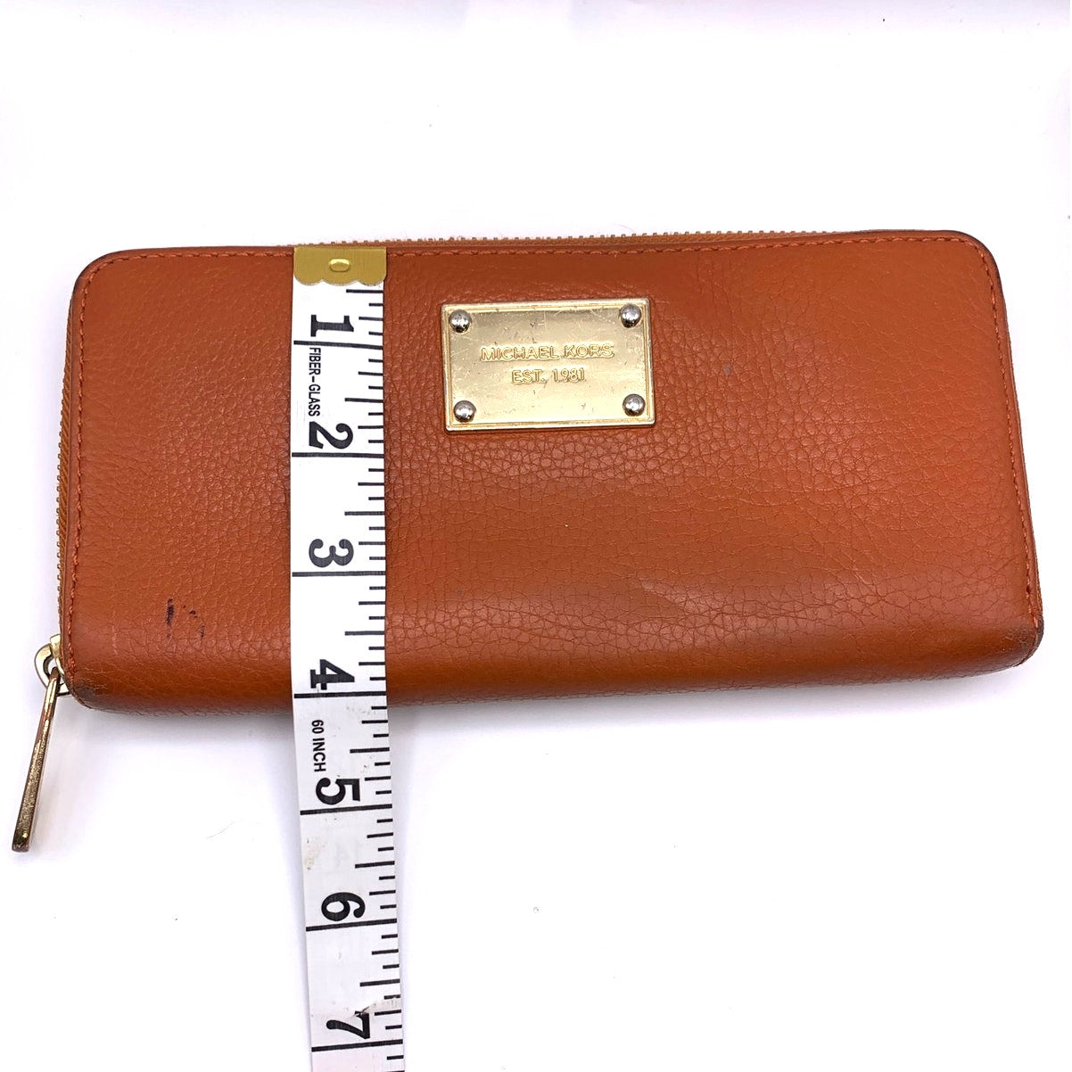 Michael Kors Burnt Orange Zip Around Wallet