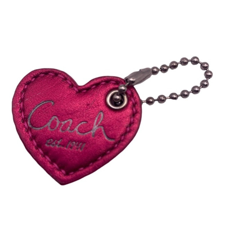 COACH Heart HangTag Bag Charm Fob