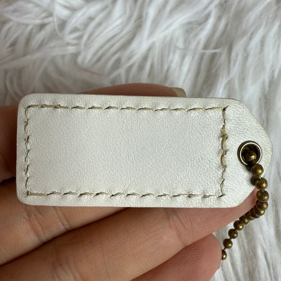 1.5" y2k COACH Vintage Fob Bag Charm Hang tag Hangtag