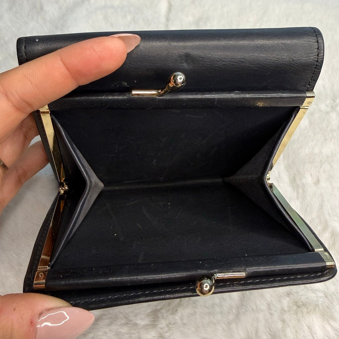 Vintage Coach Black Kisslock Med Wallet